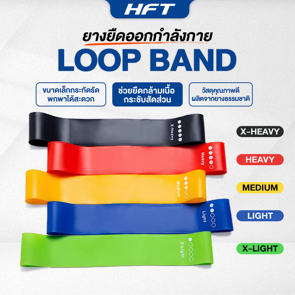 เซตยางยืดออกกำลังกาย HOMEFITTOOLS รุ่น LOOP BAND